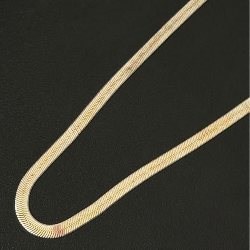 Vintage Sterling Silver Herringbone Chain Necklace 20”